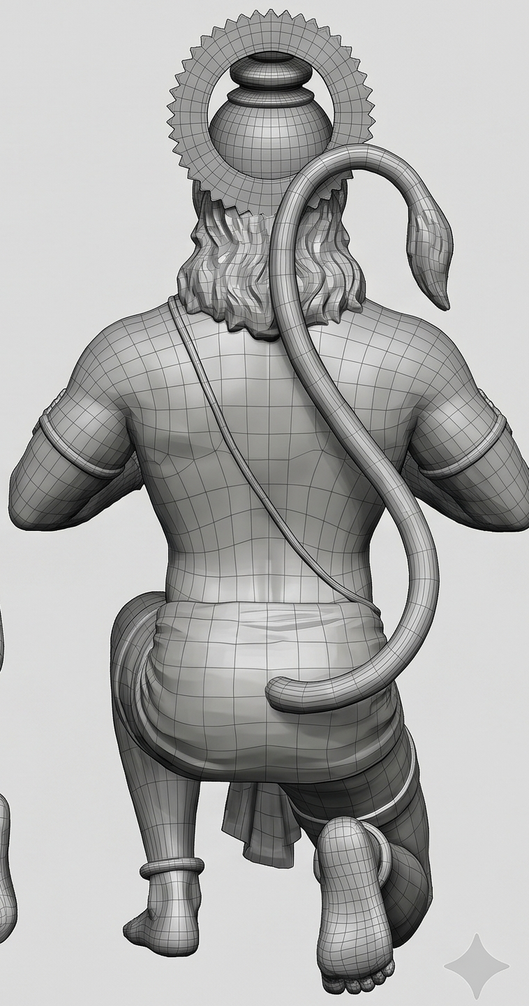 Miniatura 2 do modelo 3D hanuman