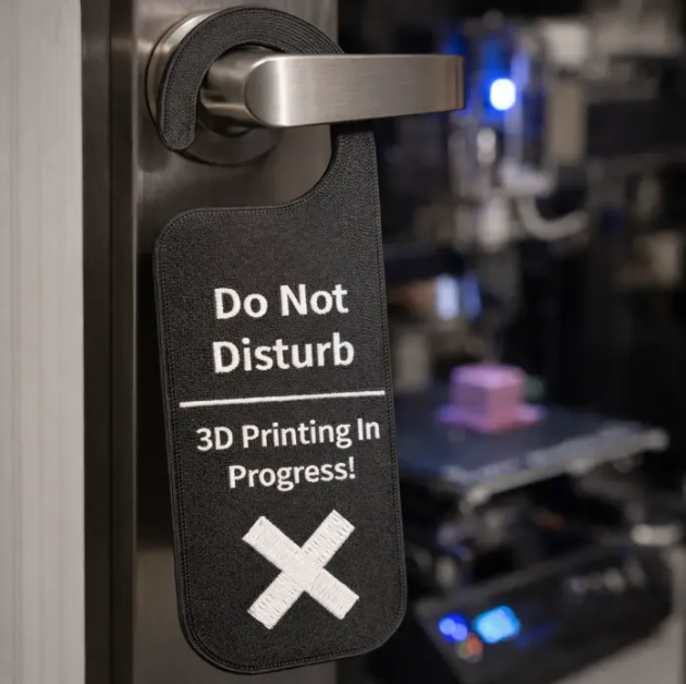 "Do Not Disturb Printing In Progress Door" Door Sign