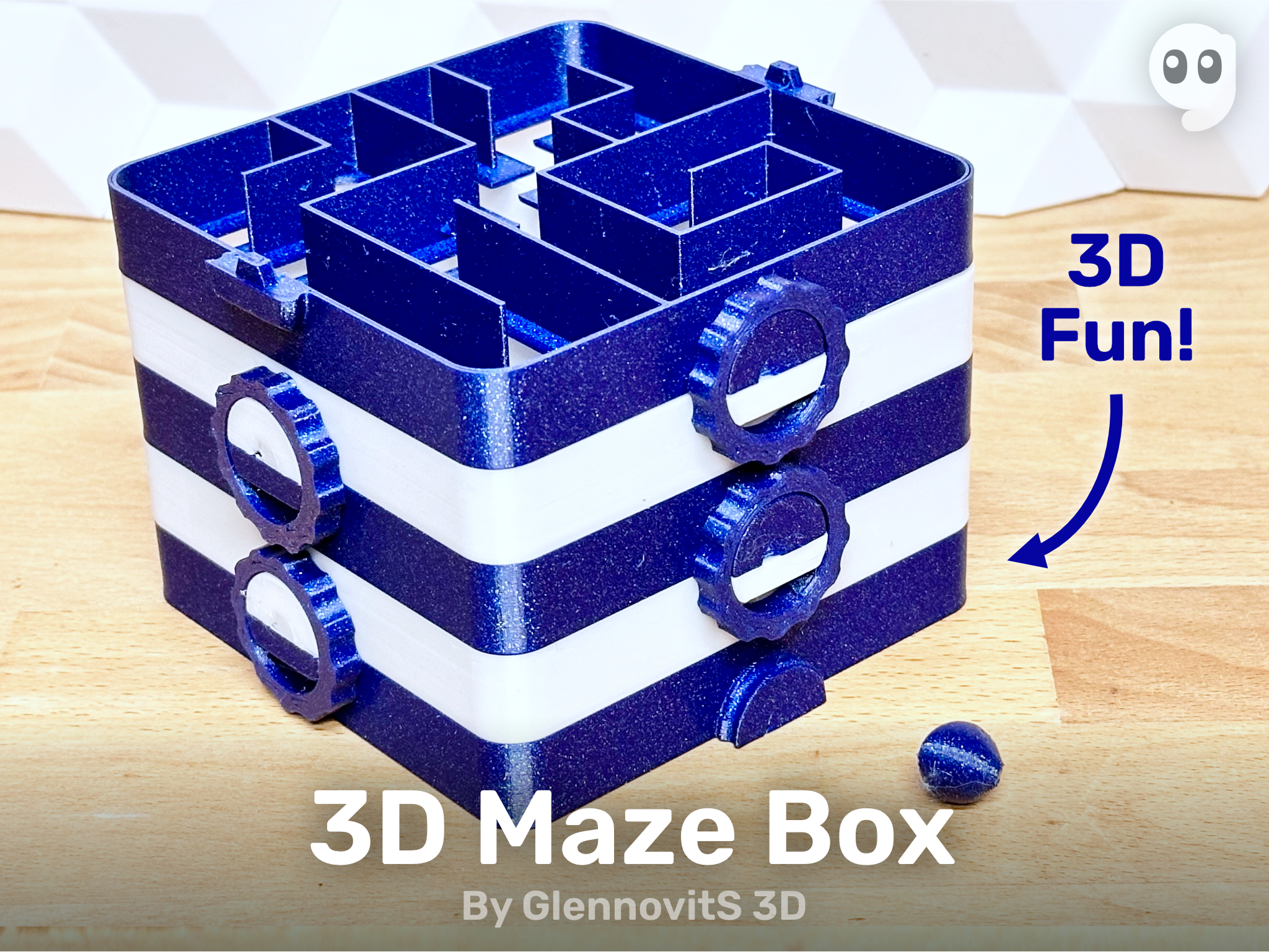 3D Maze Box (Costumizable puzzle!)