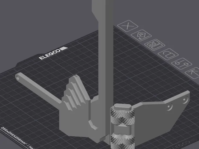 Centauri carbon geared hinge with bed holders (remix)