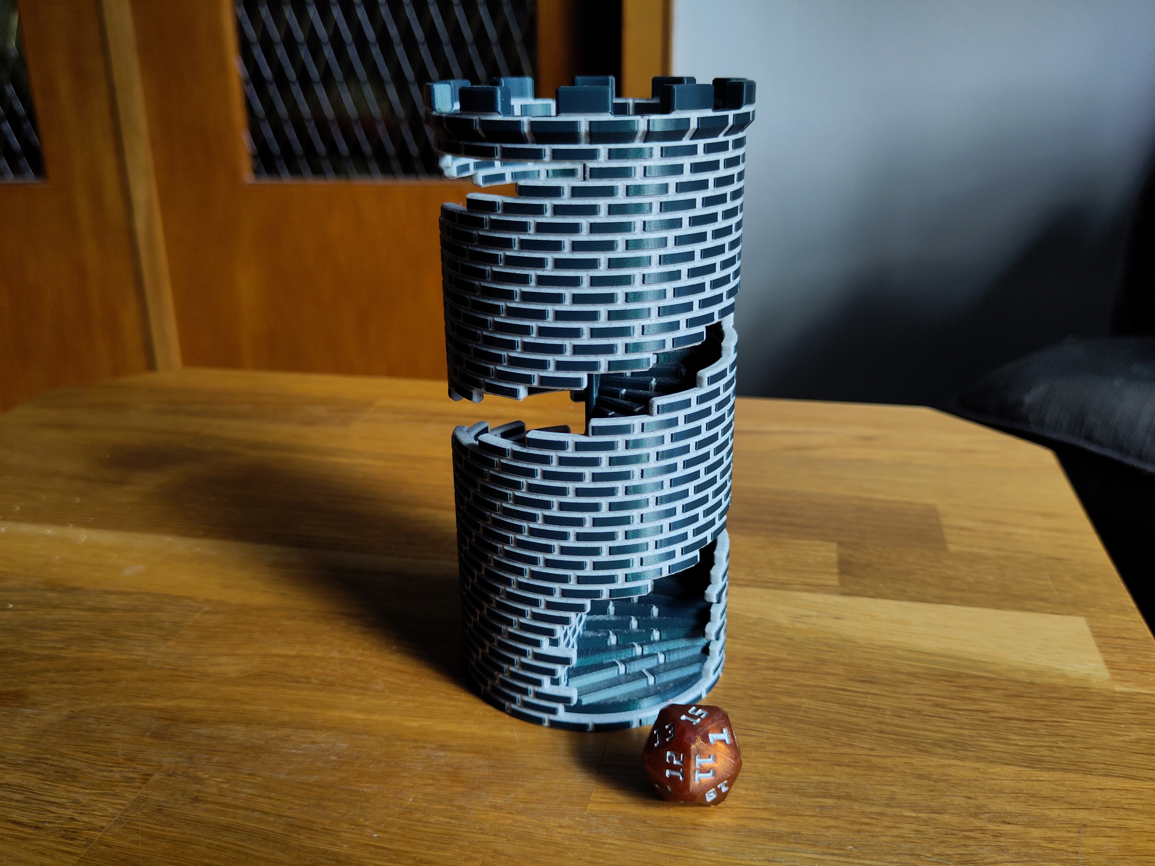 Open Brick Dice Tower