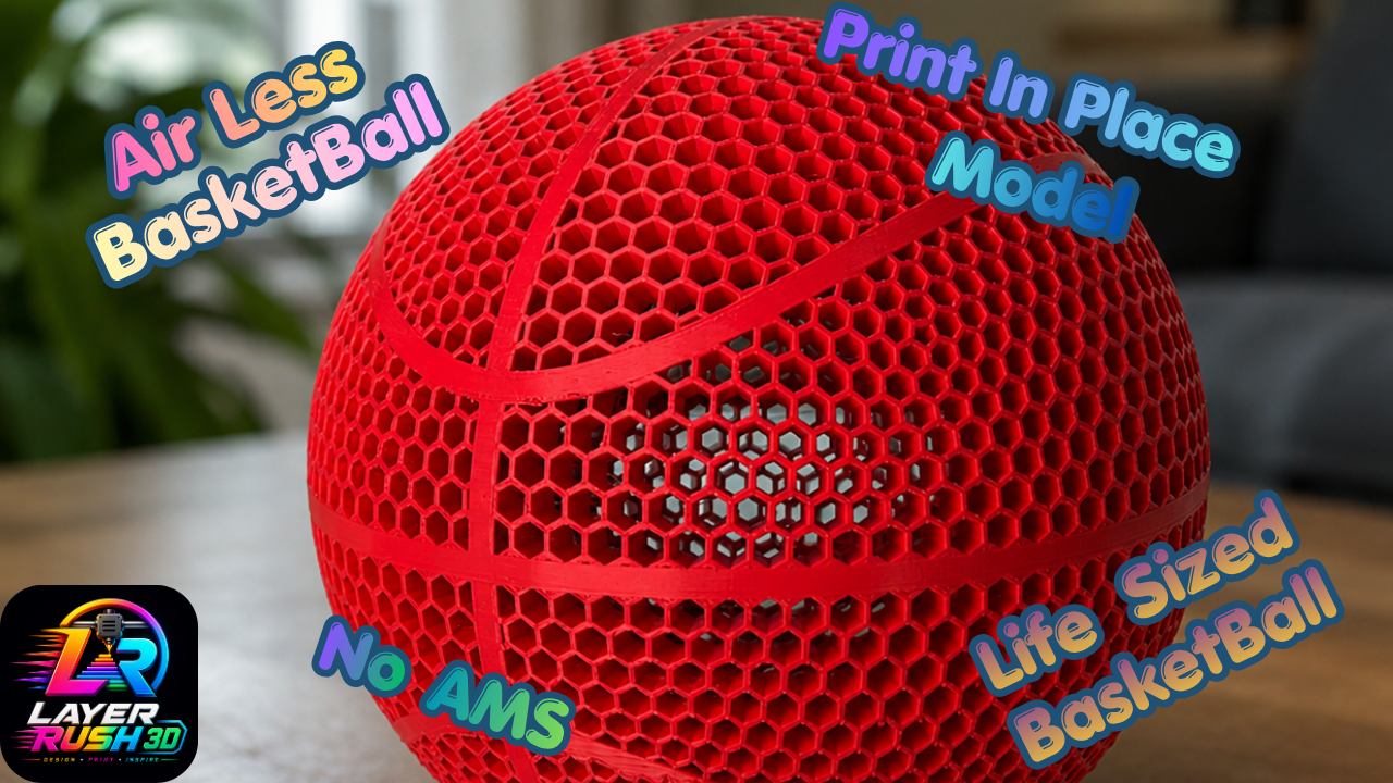 3D Printed Life Sized Air Less Basket Ball !!!!