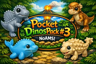 Pocket Dinos Pack #3 – CARTOON EDITION (noAMS)