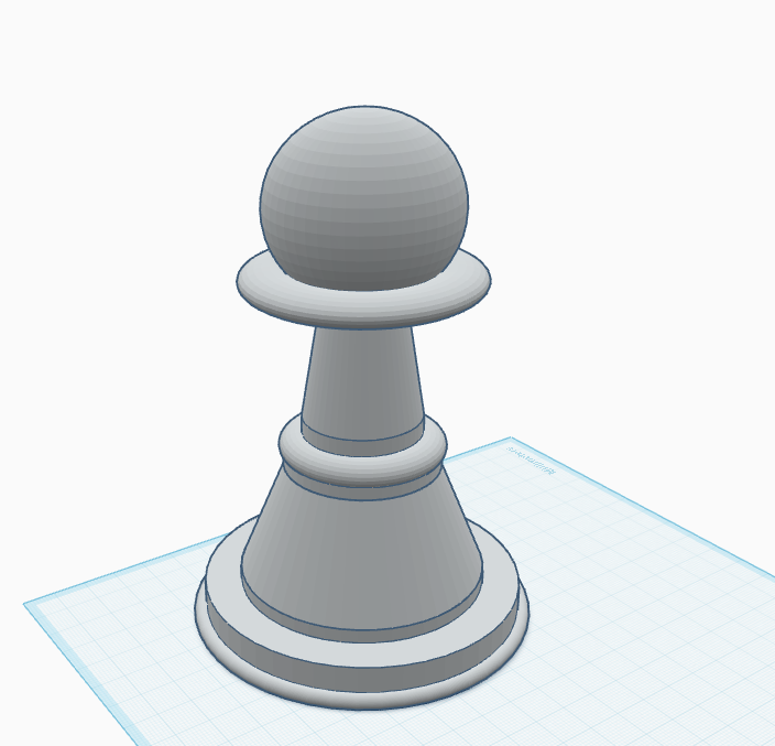 3d decorative chess pawn for 3d printing