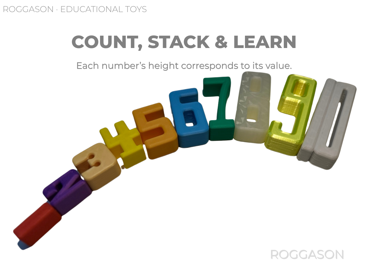 Number Blocks for Learning Math – Educational Counting & Stacking Toy for Kids