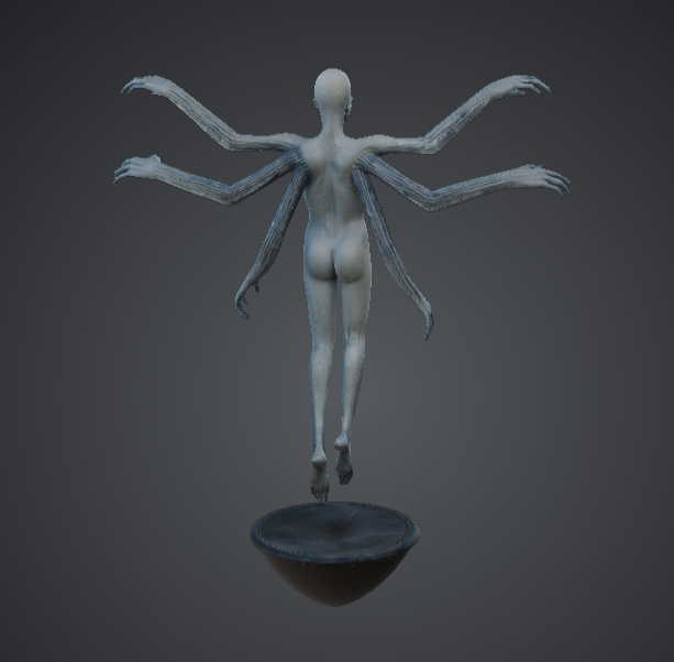 Floating Multi-Armed Eldritch Entity – Dark Fantasy Horror Miniature — miniatura 3