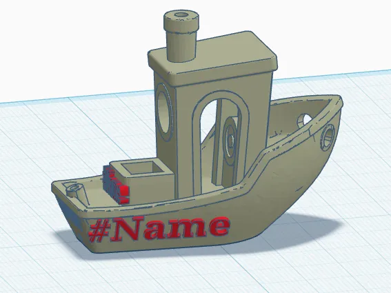 custom benchy with name