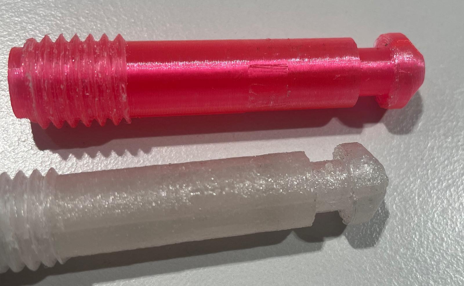 Zinc blaster printed plunger rods and plungers for 25mm or 26mm ID PT