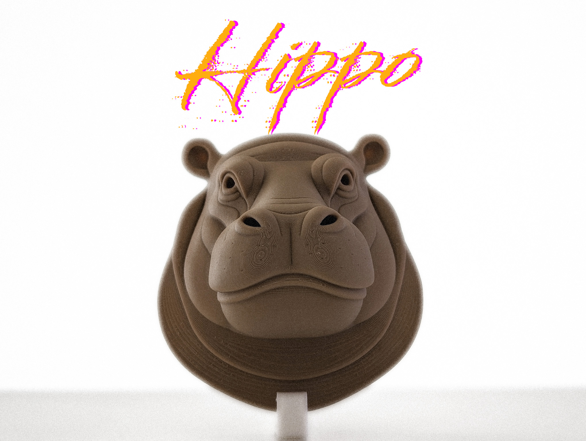 Hippo Head – Ready-to-Hang Wall Sculpture