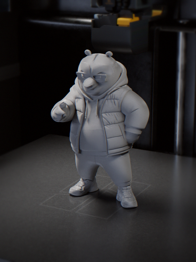 Cool Panda Figurine Animal Collectible 3D Printable 3D model by José Pedro
