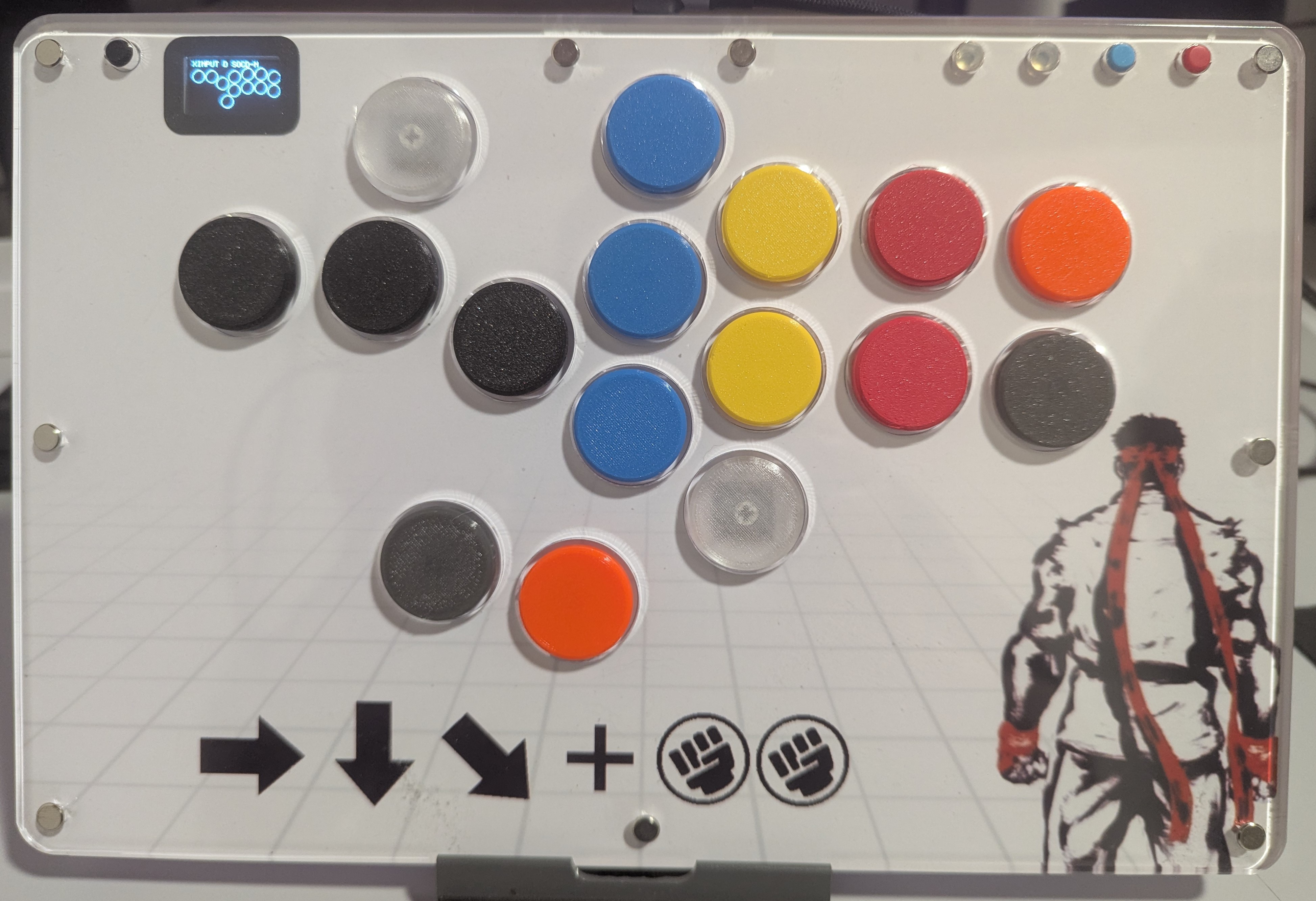 Leverless controller button cap - Haute42/Cosmox T16 (Khail Crystal - Low profile)