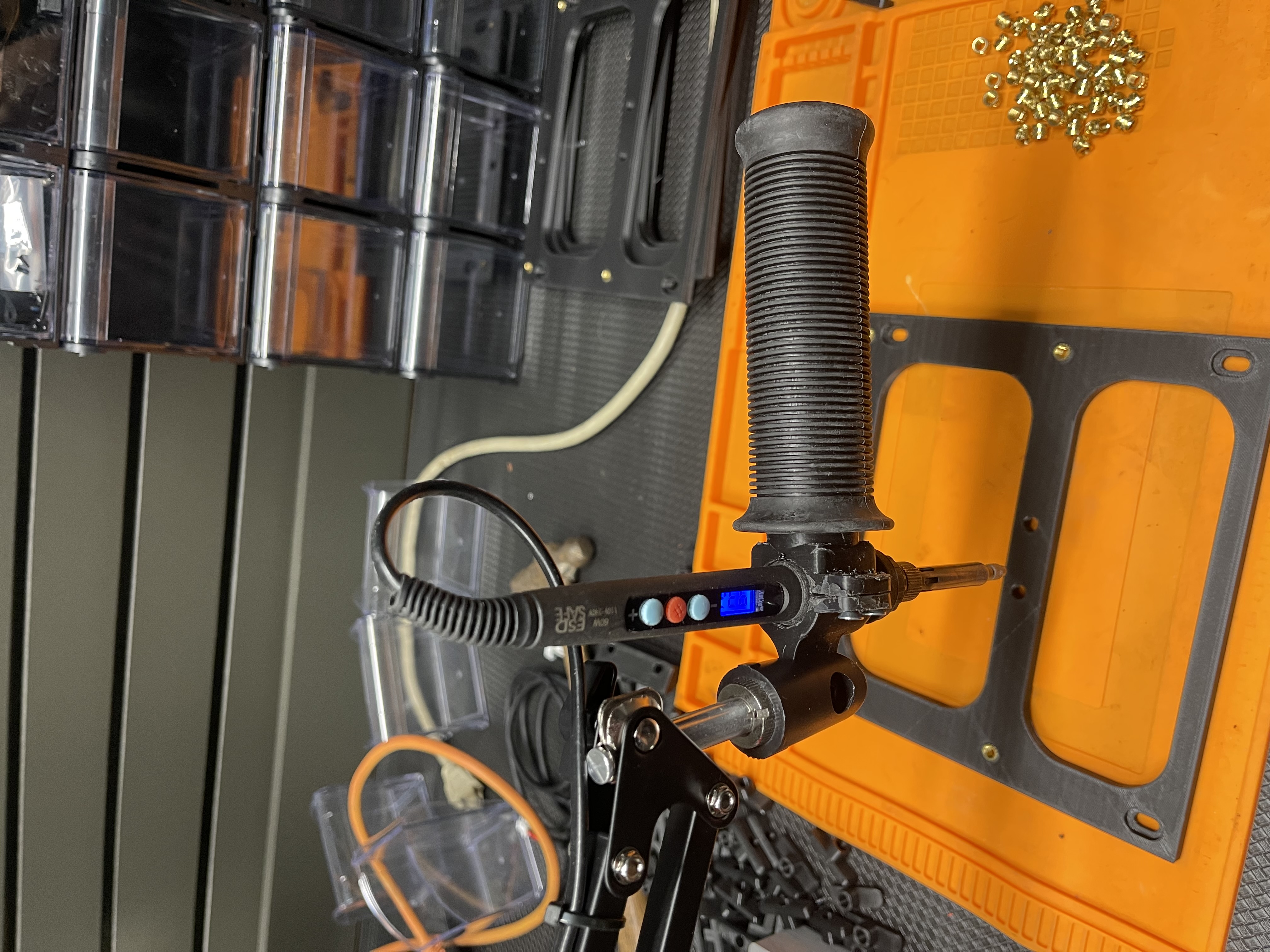 Microphone stand heat insert press 3D model