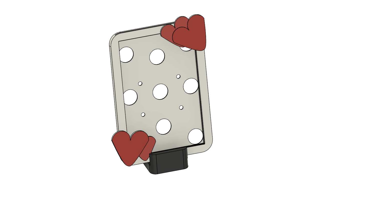 Valentine's Day photo frame with stand