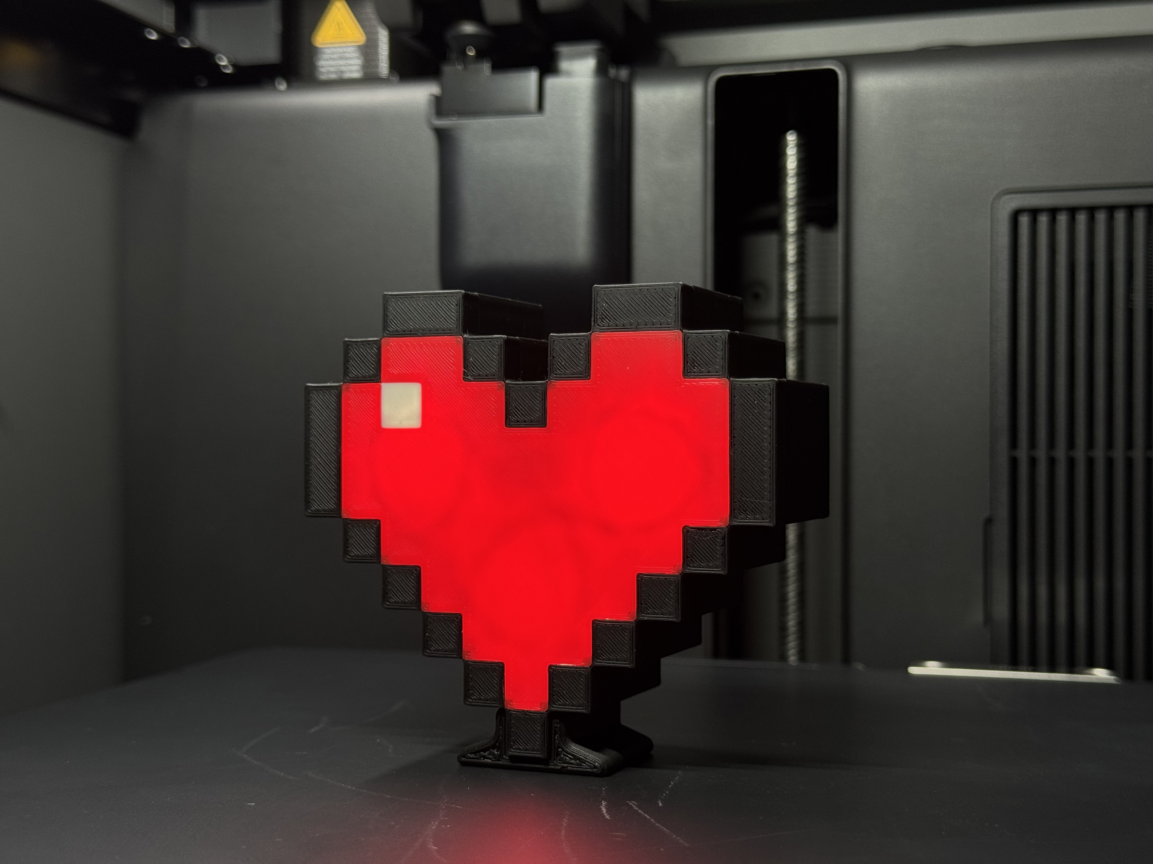Pixelated Heart Light/Container