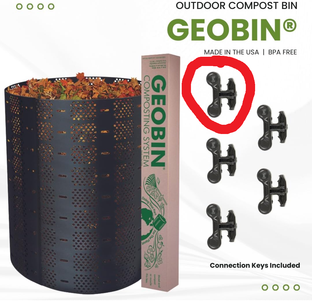 Geobin composter key clip/latch/tie