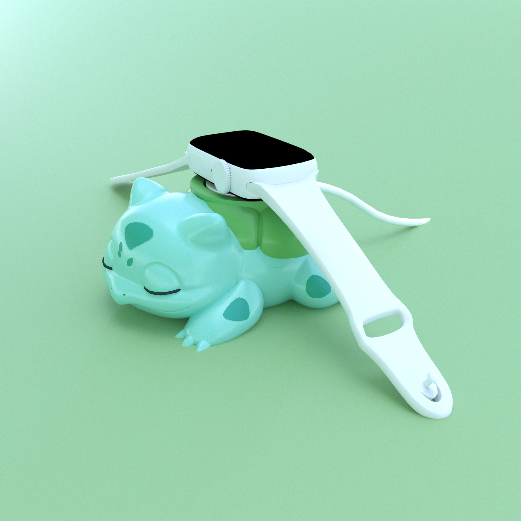 ℗001 Bulbasaur Apple Watch Charger Stand 3D print