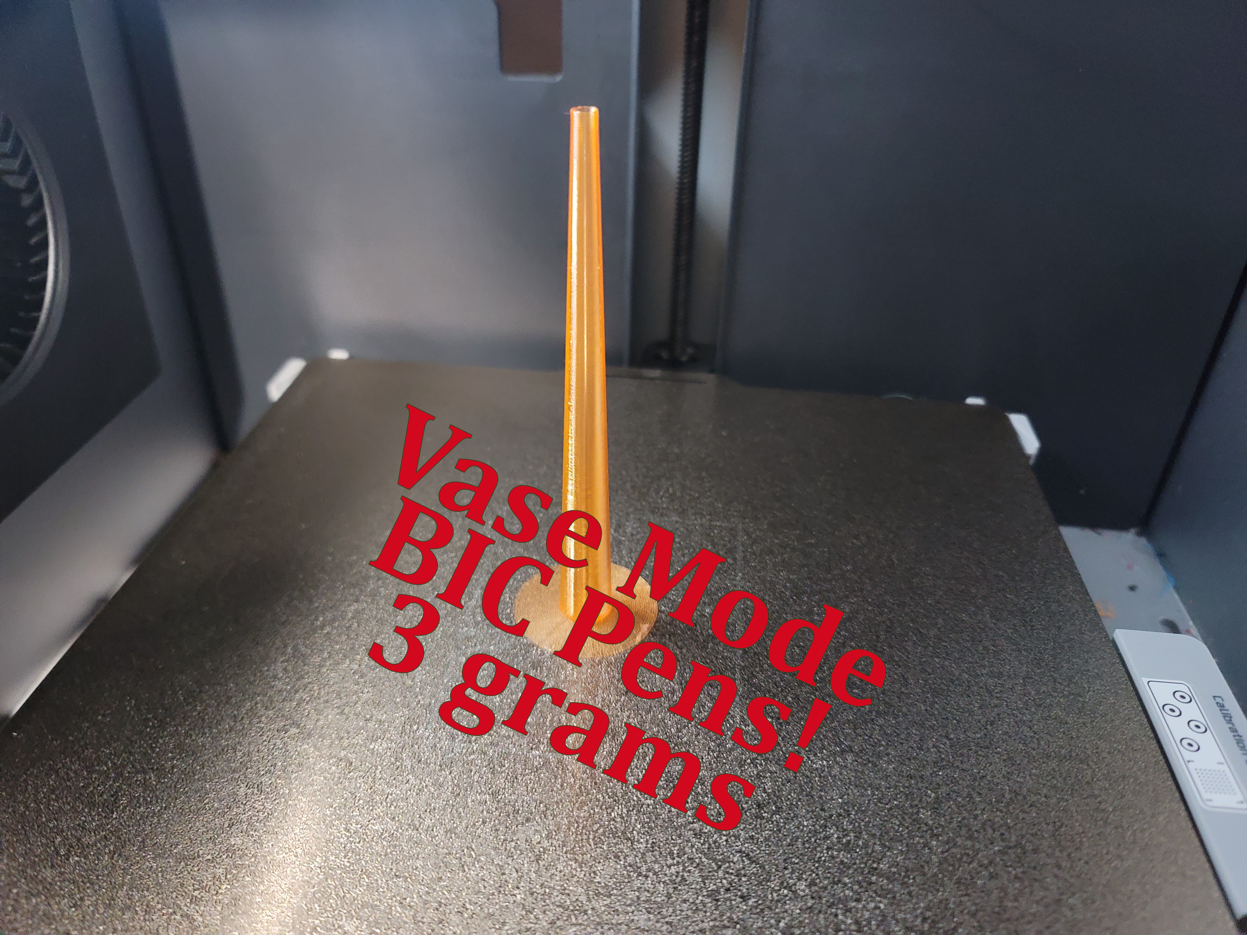 Vase mode BIC pens .42mm line width required