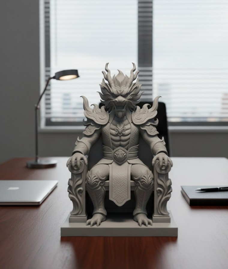 the dragon king on the throne