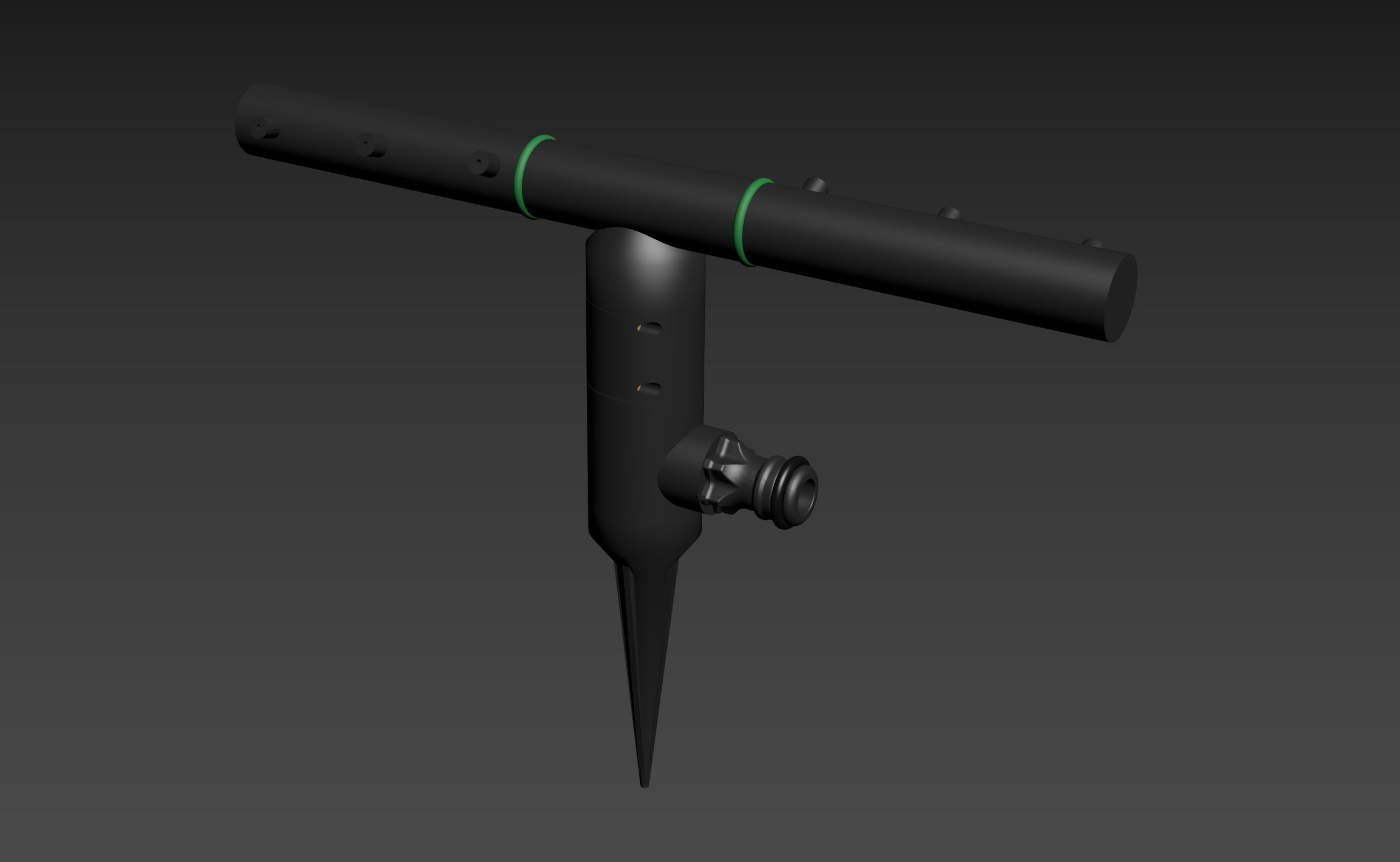 Rotating garden sprinkler with Gardena adapter