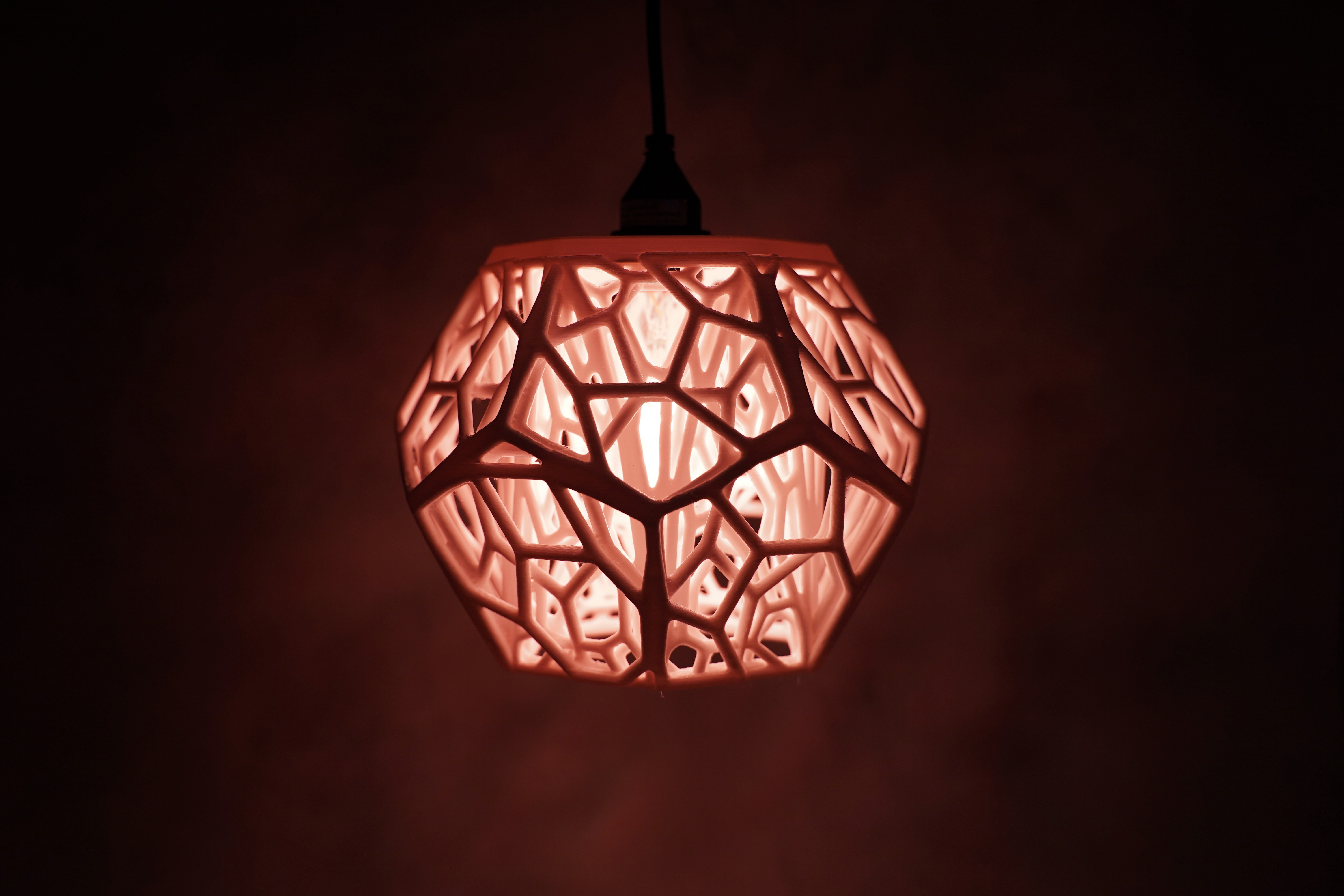 Hanging Dodeca Voronoi Lamp
