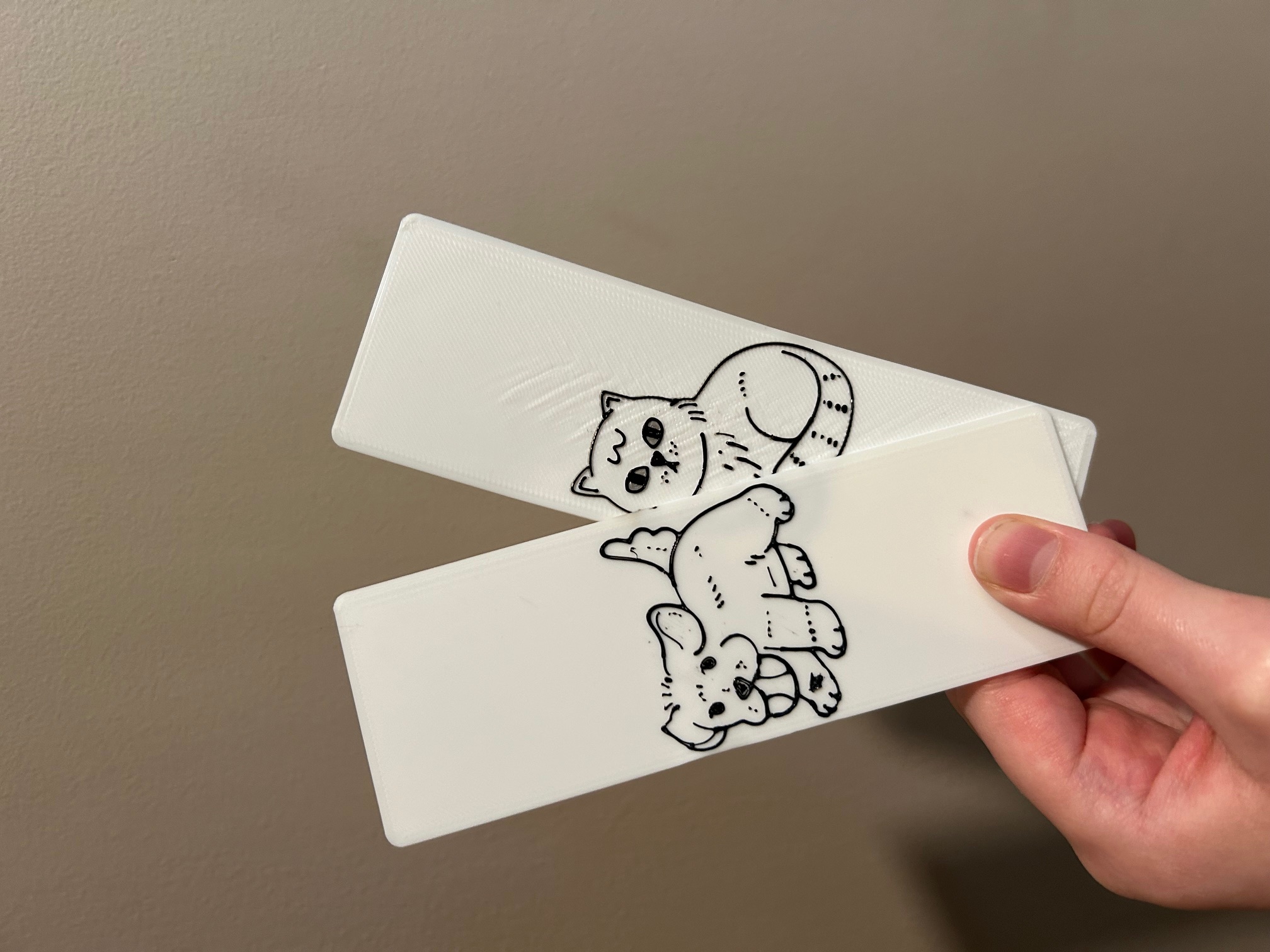 Cat and dog multicolor bookmarks