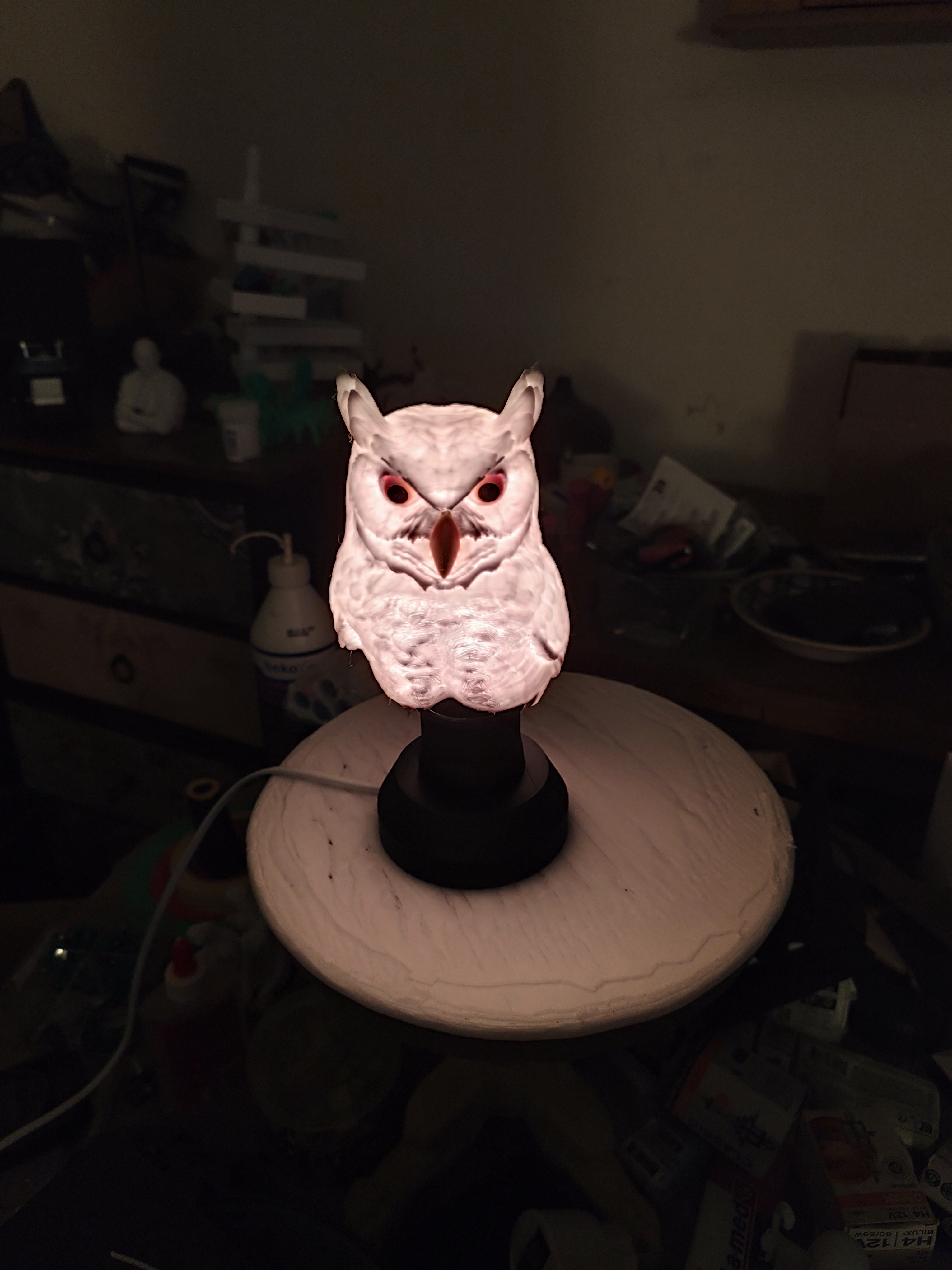 nice owl bedside lamp — miniatura 4