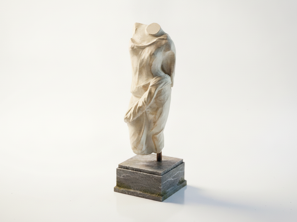Classical Draped Female Torso Statue 3D Printable