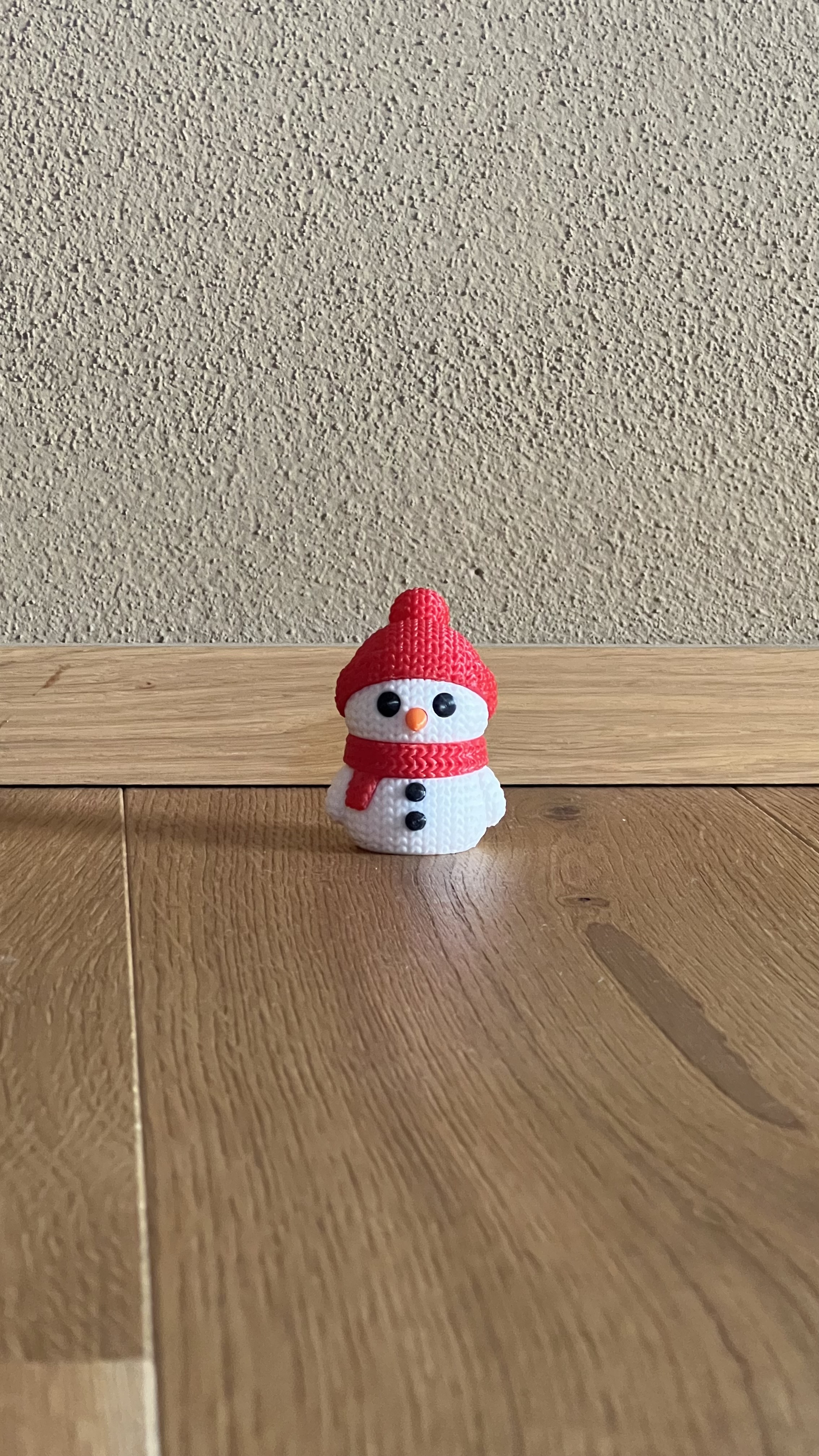 Schneemann gestrickt