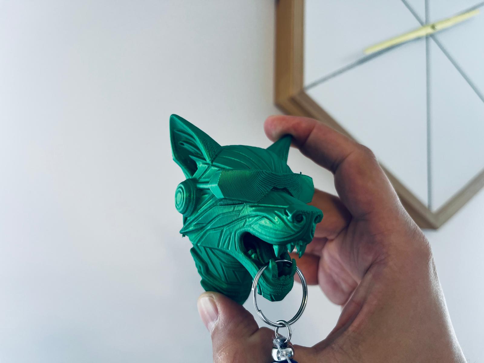 Cyber Wolf keychain holder