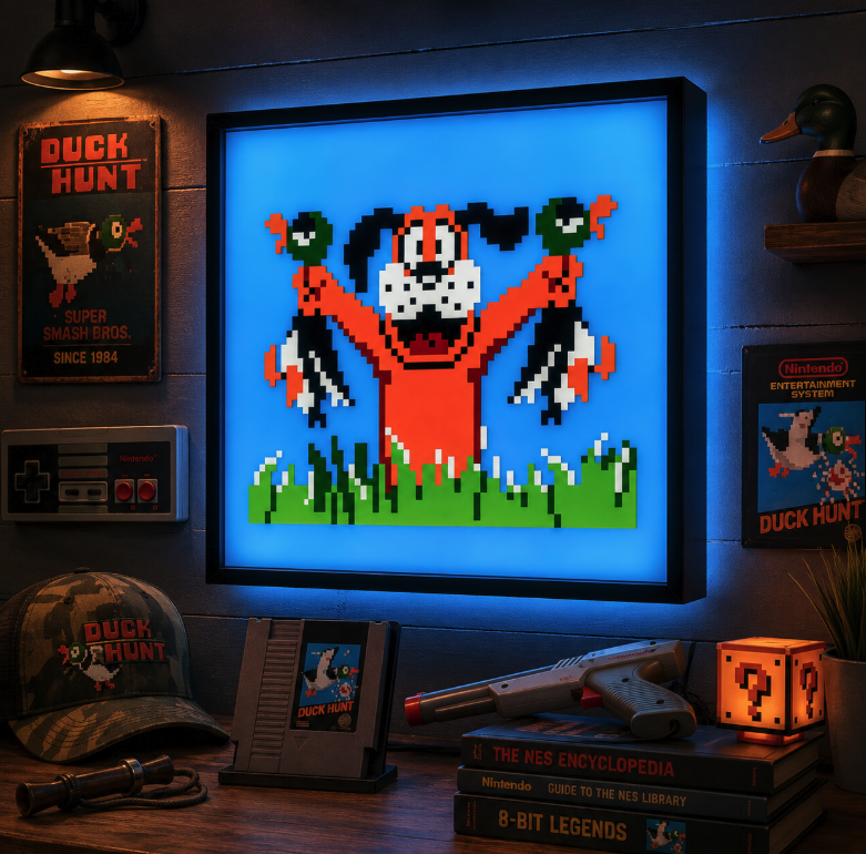 Nintendo Duck Hunt LED Lightbox | Multicolor 3D Printable 3MF