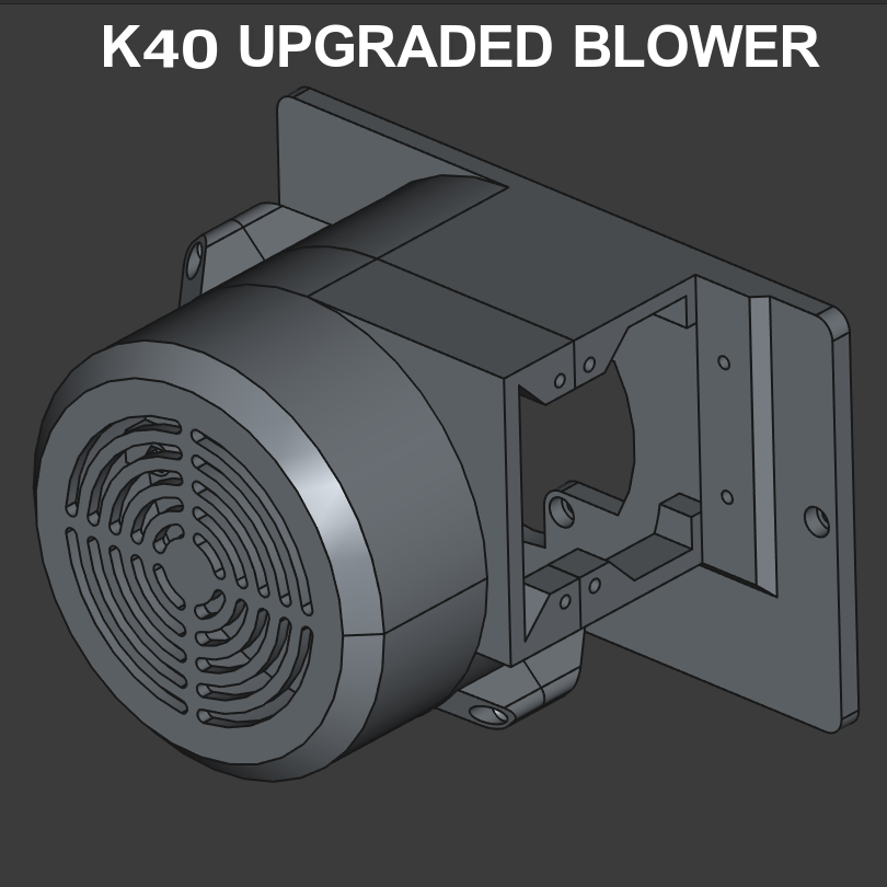 Upgraded blower housing for K40 Laser Cutter/Engraver