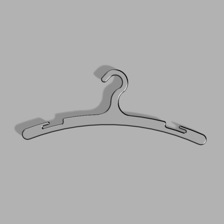 Miniature clothes hanger