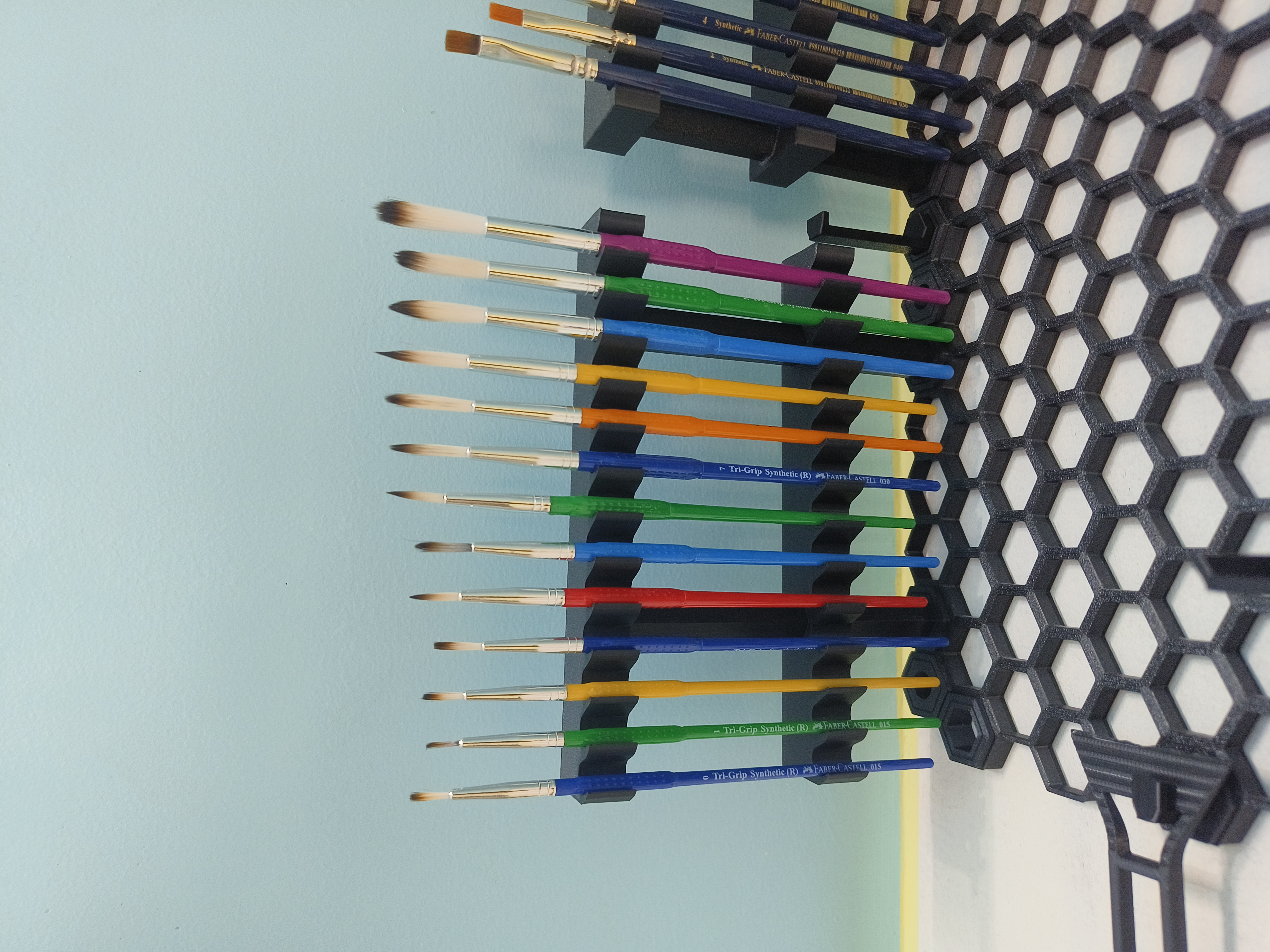 Paint Brush Holder-HoneyComb Wall Storage