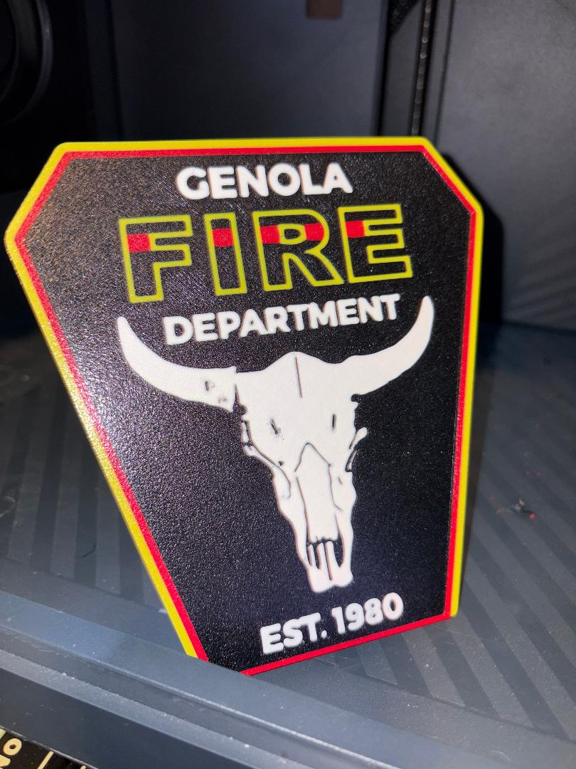 Genola Utah Fire Department patch Hitch cover