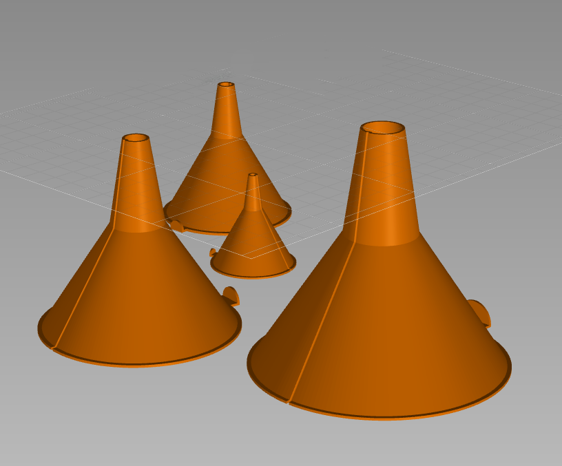 Miniatura 4 do modelo 3D Parametric Funnel with Optional Hook, Loop, or Vent