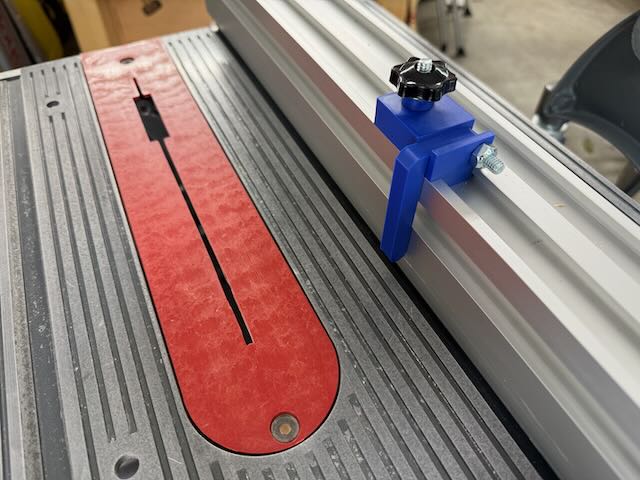 Shopsmith flip stop for 510, 520 and bandsaw fence
