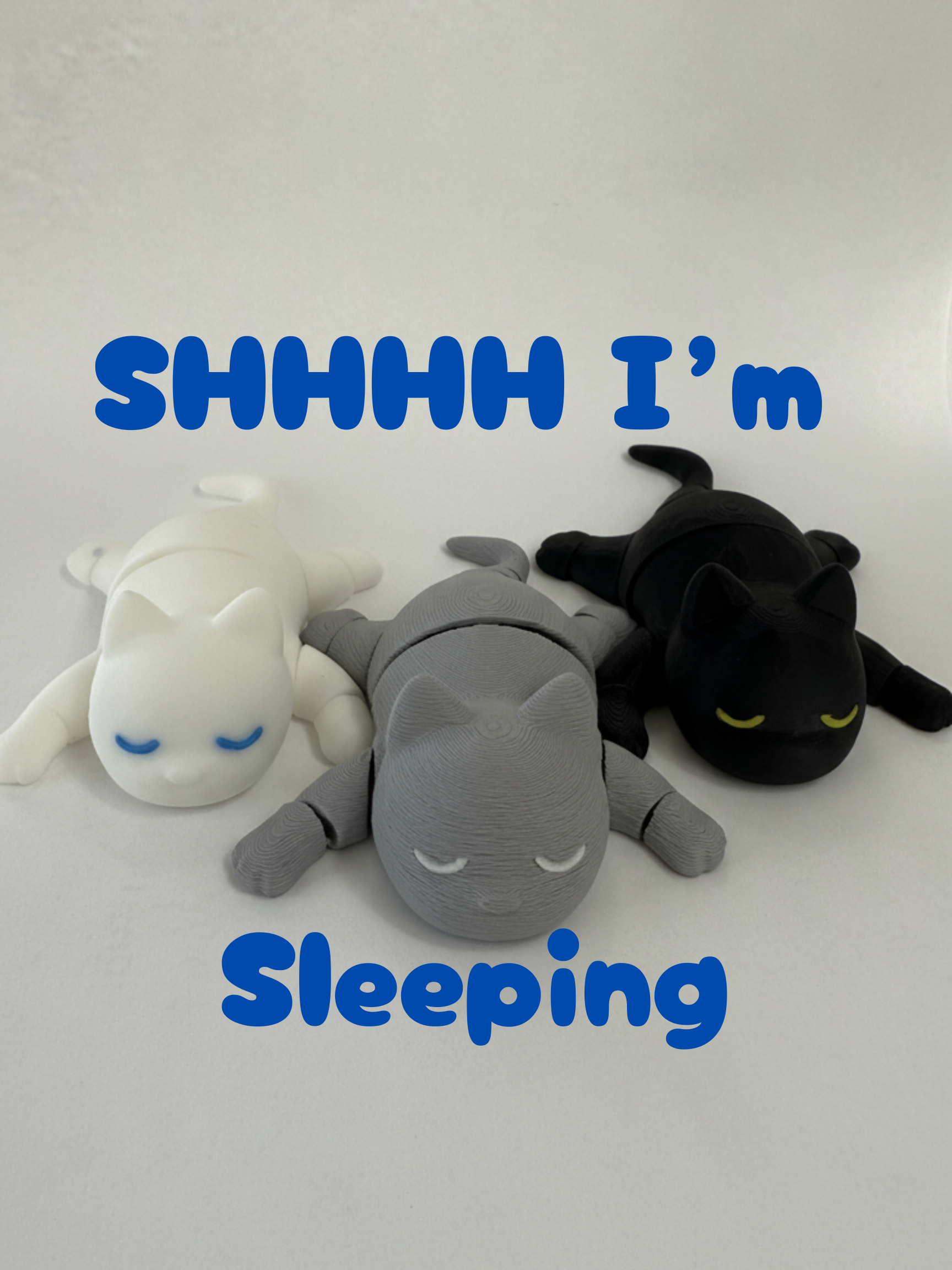 Flexi  Sleepy Cat Fidget (Print-in-place)