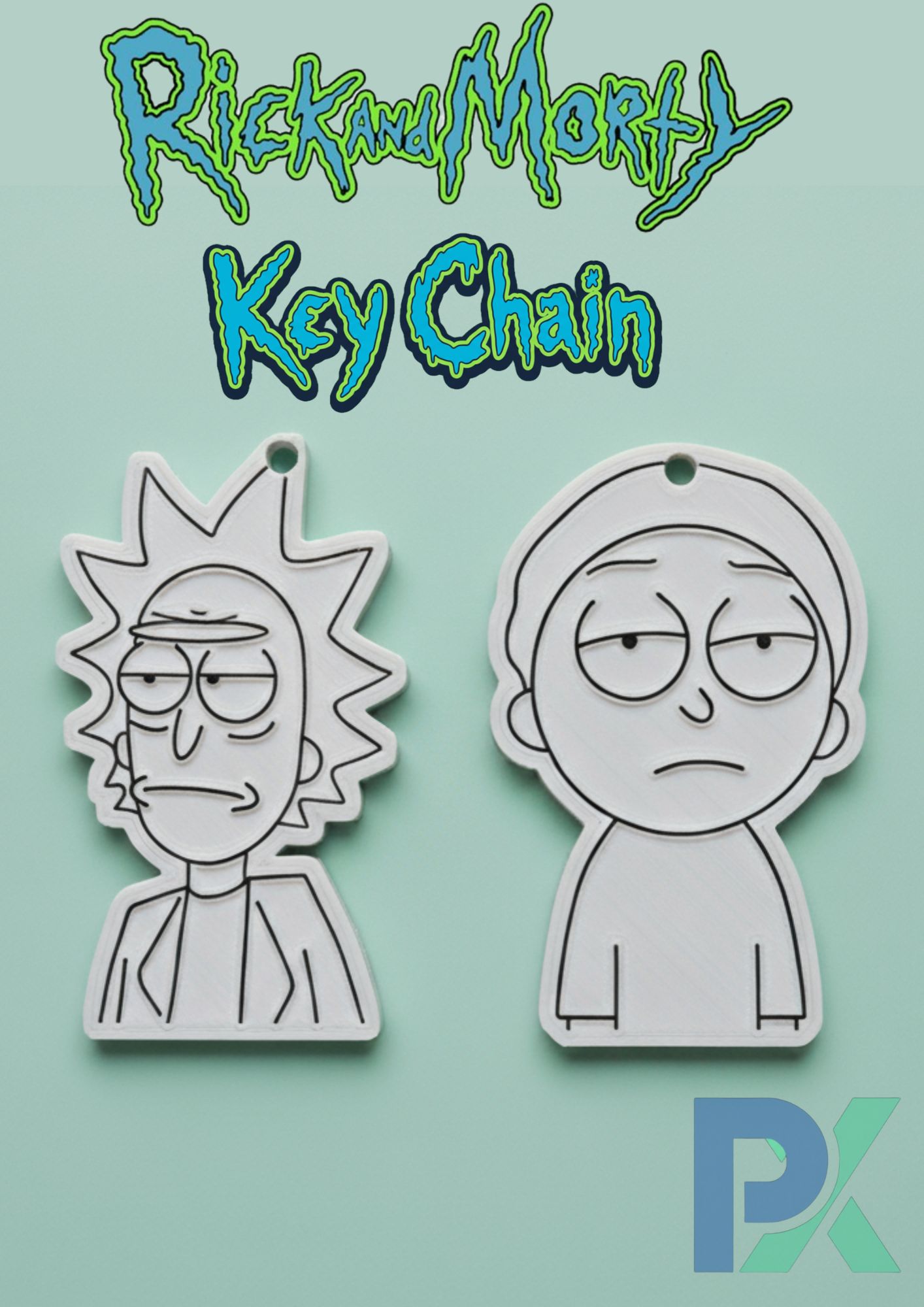 Rick and Morty key chain