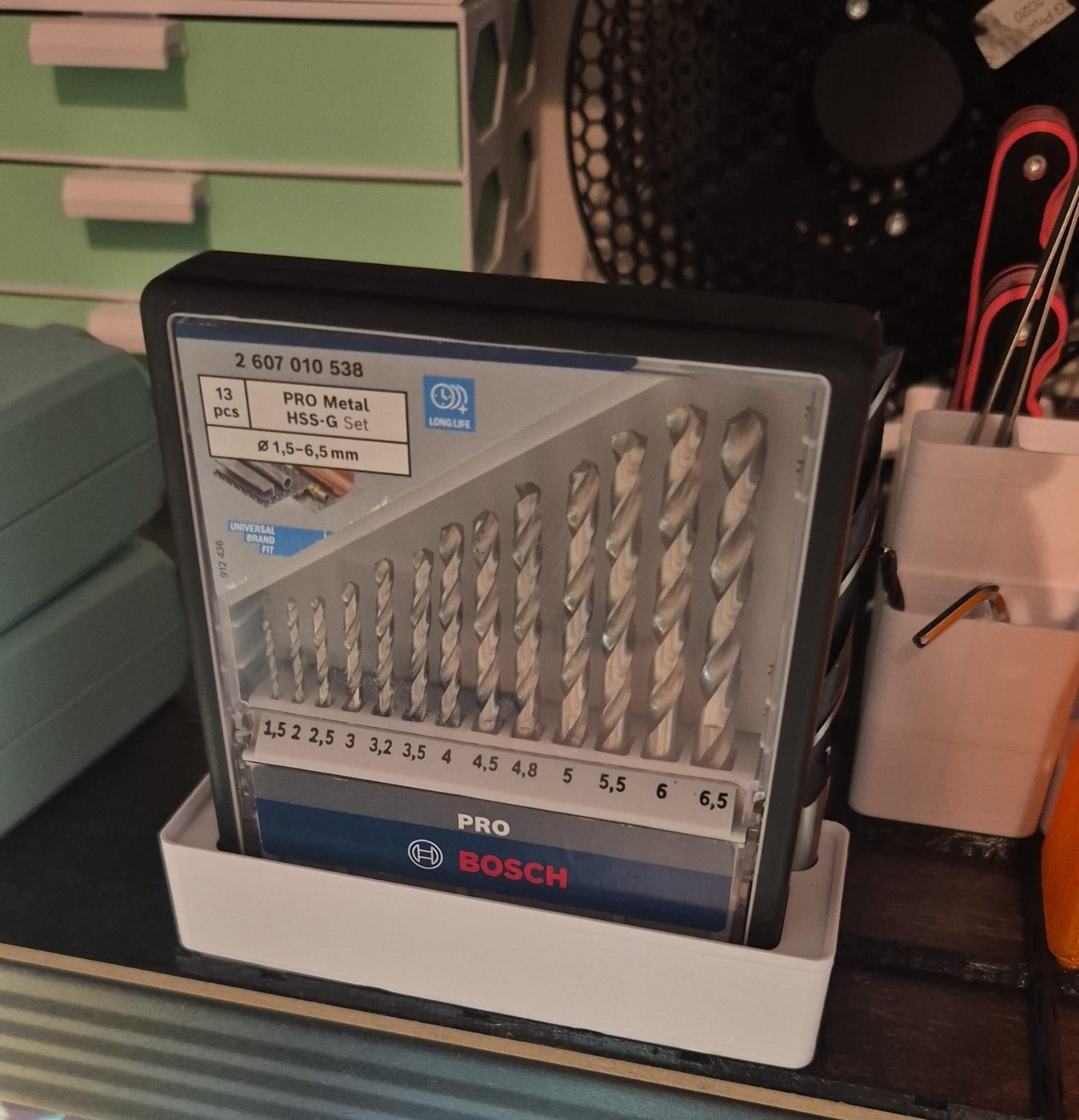 3x1 Gridfinity Bin for Bosch Pro 1.5-6.5 Drill Bit Set