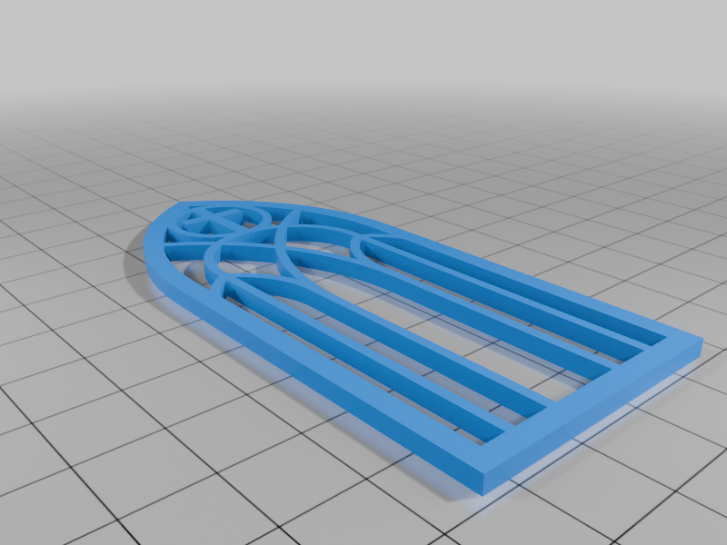 Gothic Window With Cross Emblem [OpenSCAD] 3D model