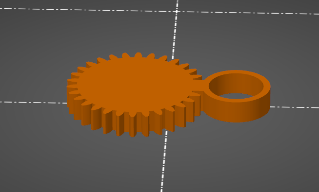 gear-shaped keychain