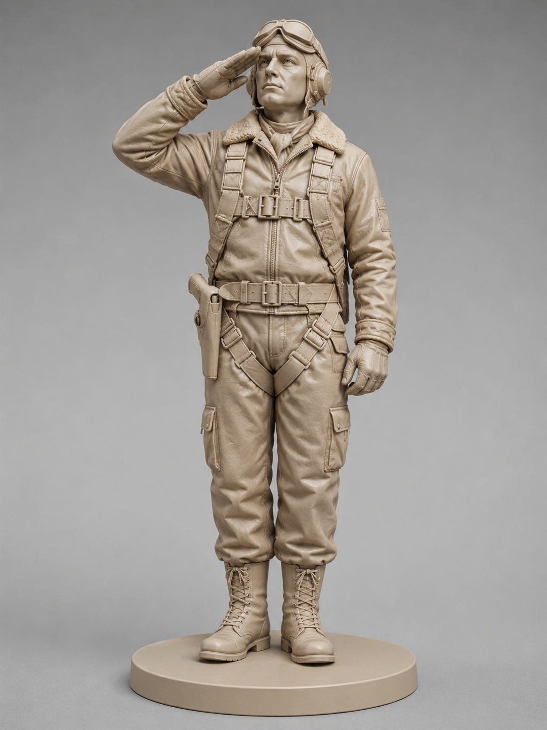 Salutierender Pilot