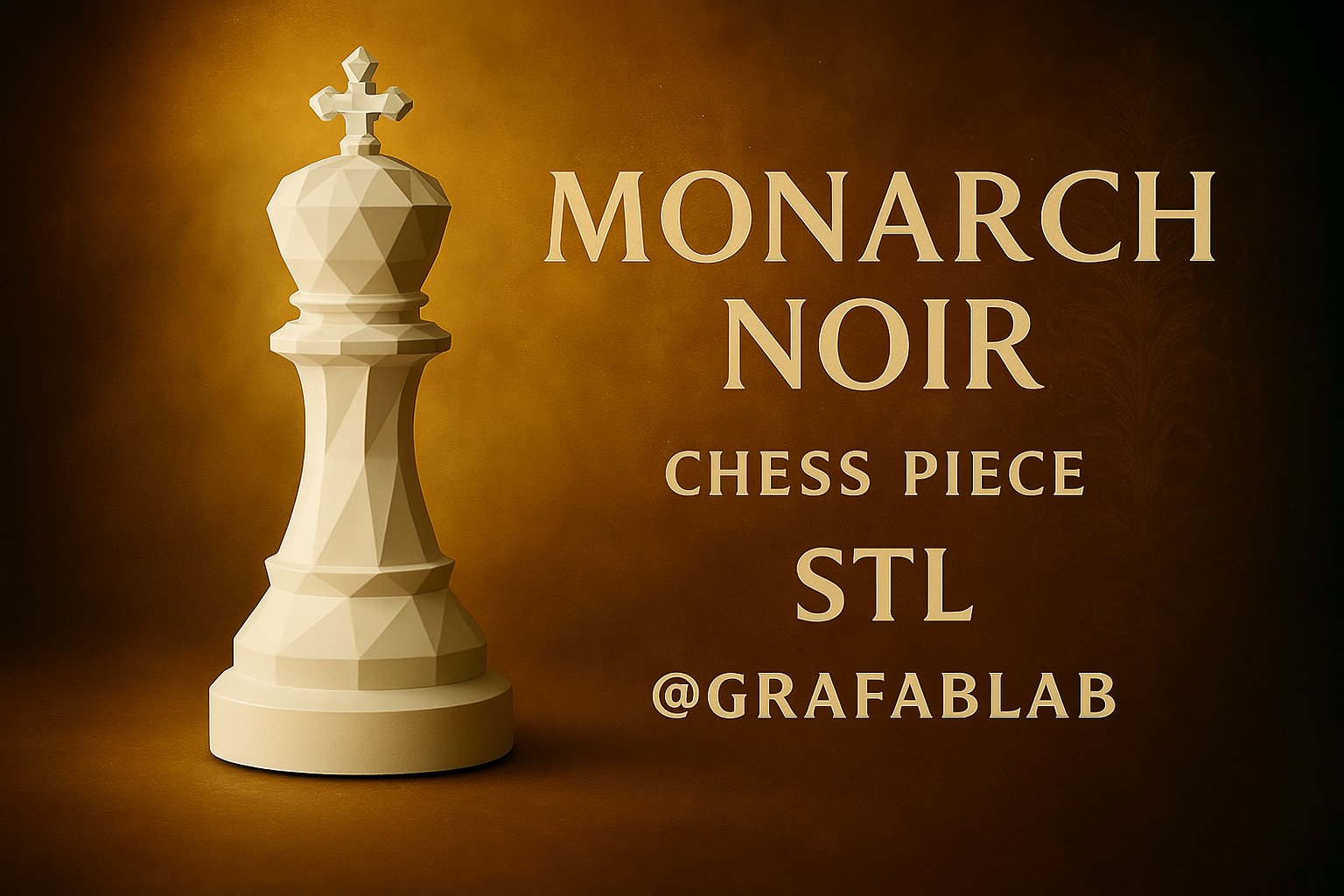 Monarch Noir "King" - chess piece
