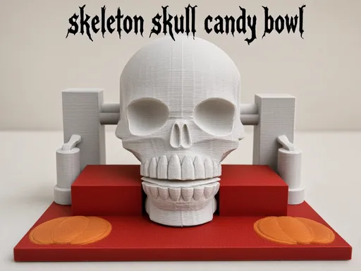 Skeleton skull candy bowl