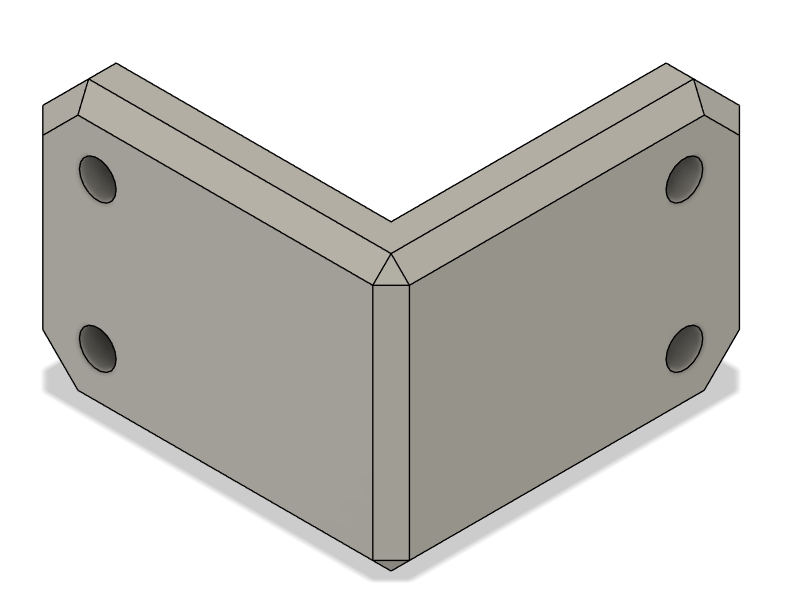 Heavy Duty Corner Mount Bracket 40x40 – Reinforced Angle Support STL