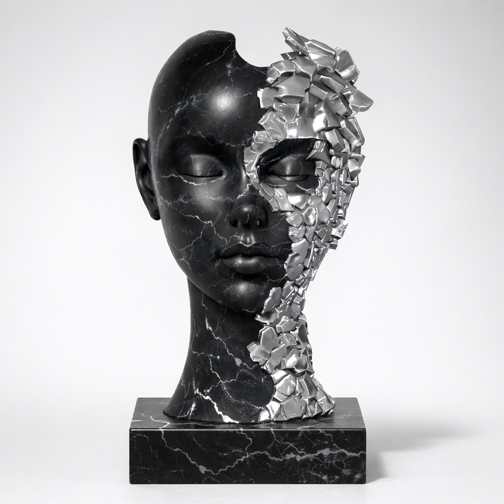 Abstract Face Sculpture