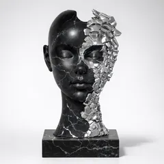 Abstract Face Sculpture