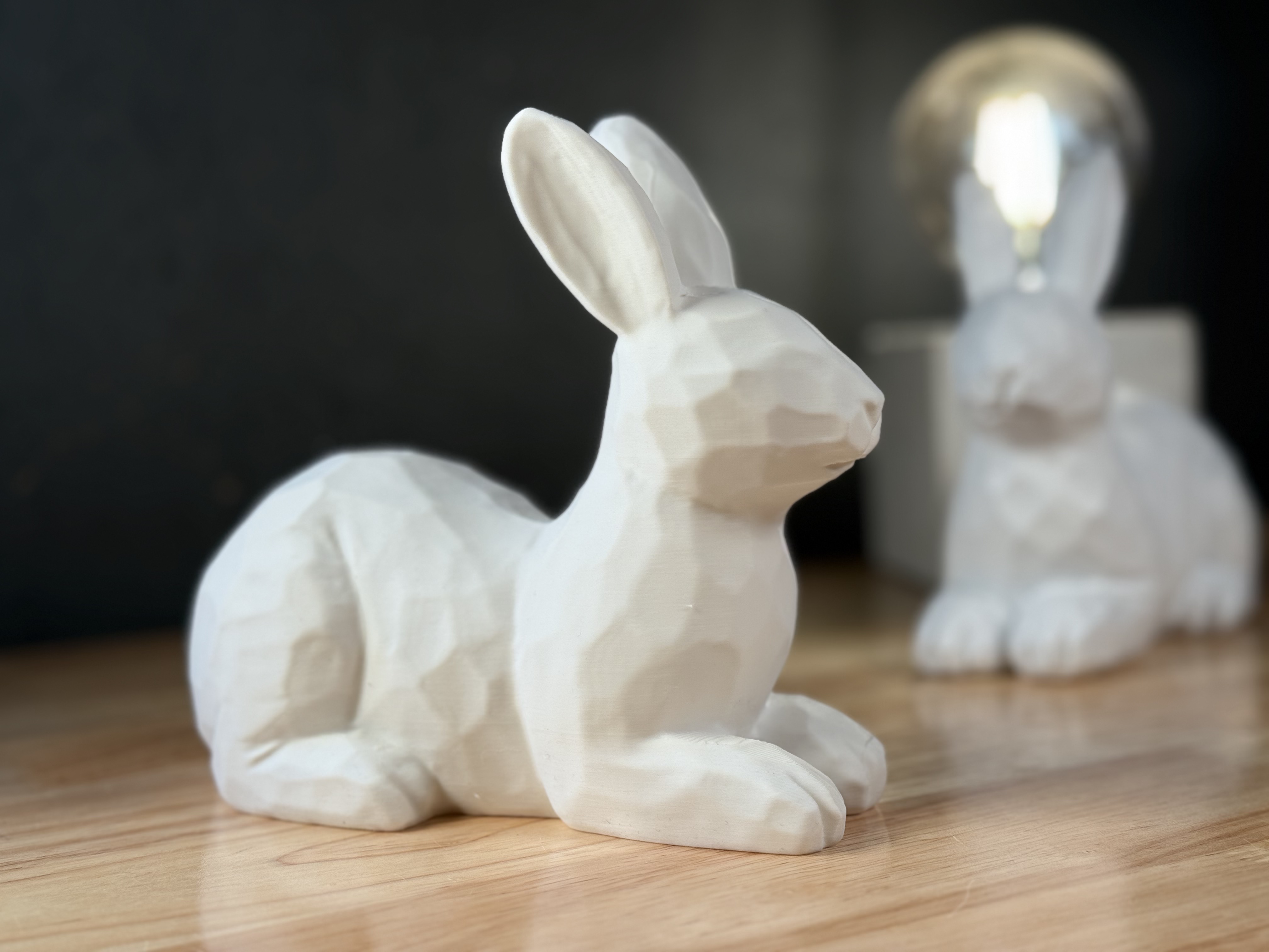 Poly Hase Liegend / bunny