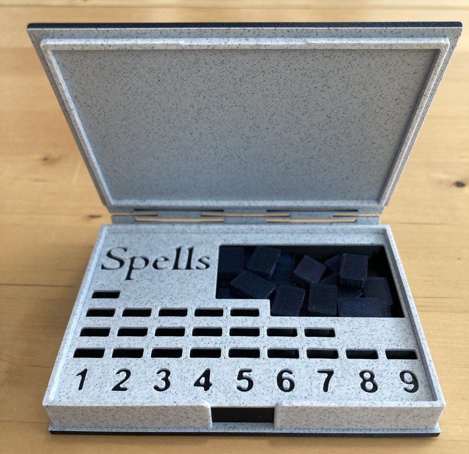 Spell Tracker Insert for D&D Spell Book (No MMU or supports)