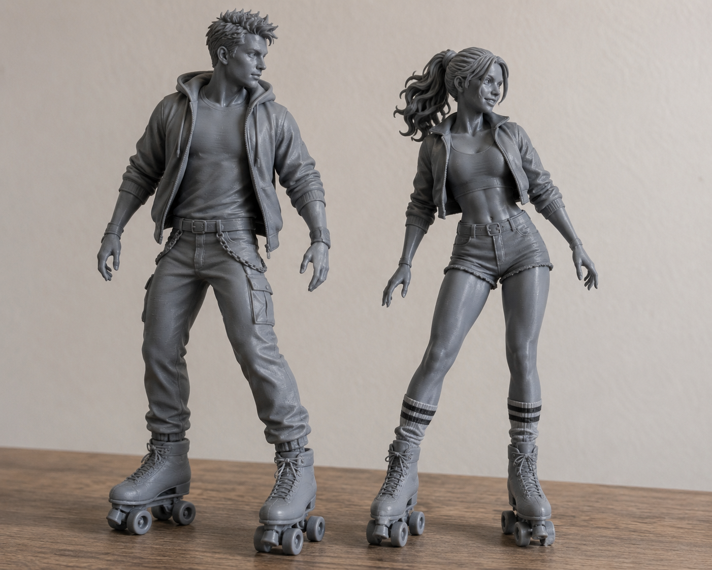 Rollerskate Couple/Paar